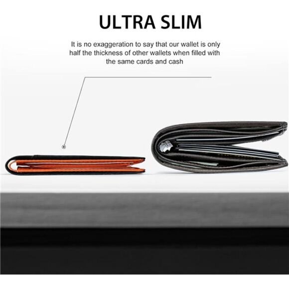 11 card Slots Rfid Blocking Carbon Fiber wallets Bifold Credit Card Holder - Picture 2 of 7